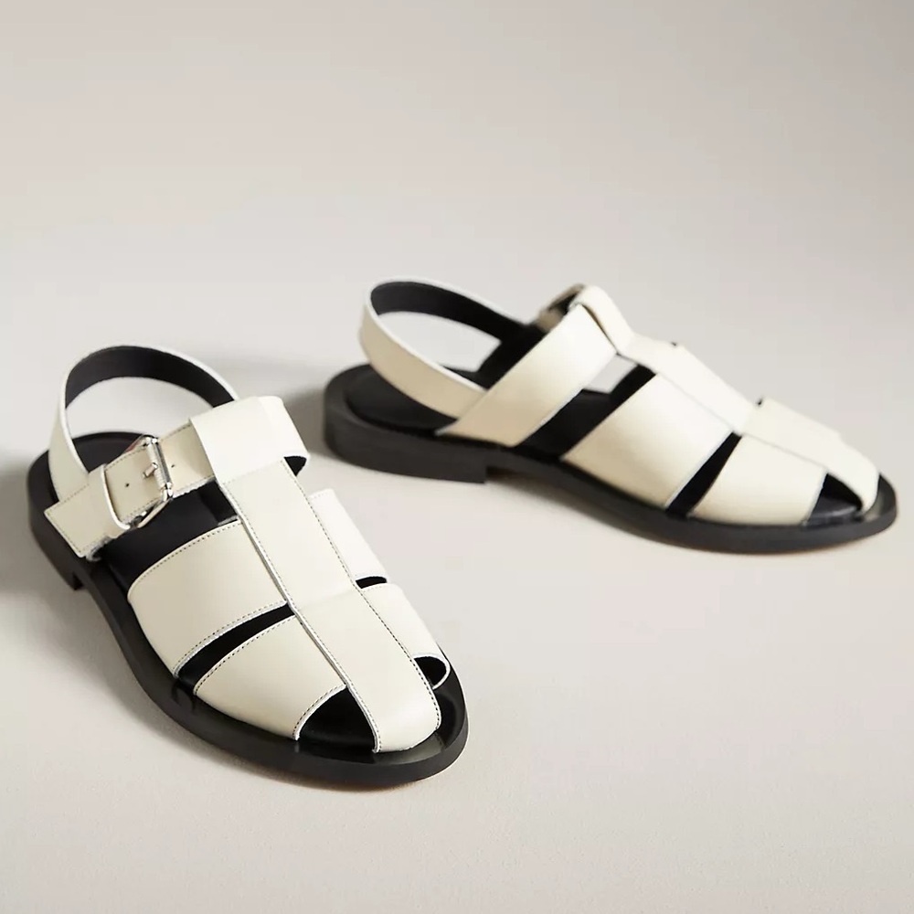 New Anthropologie Maeve Wide-Banded Fisherman Flats Sandals